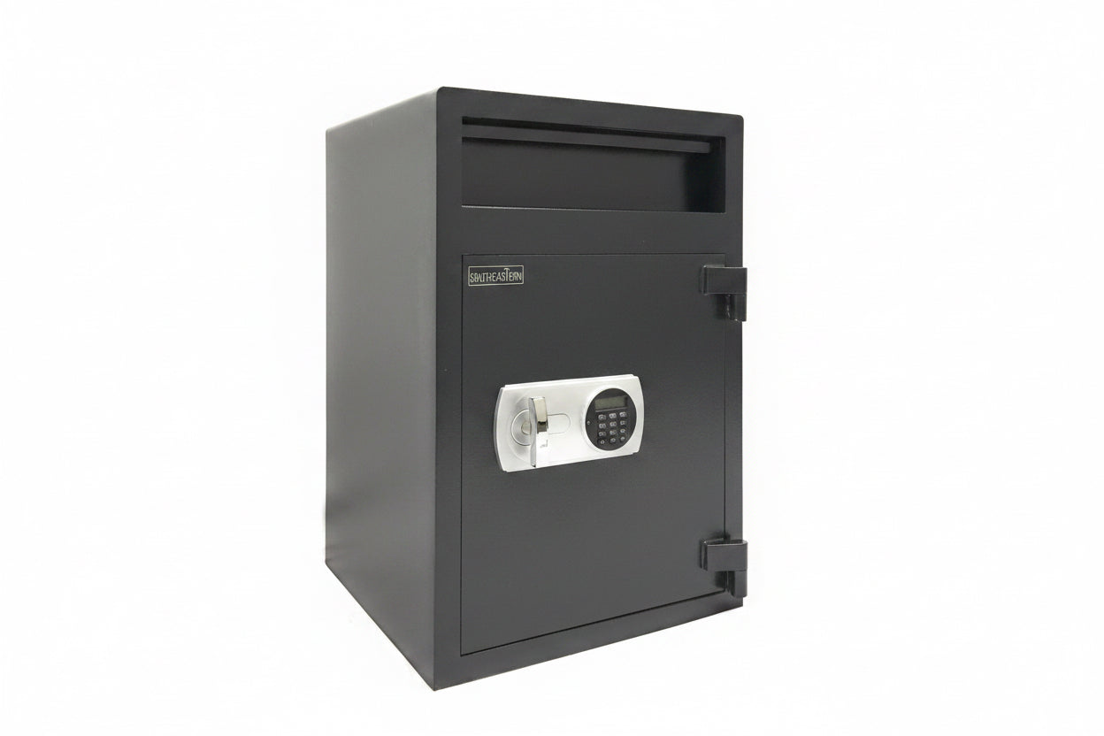 SOUTHEASTERN Drop safe with Quick digital lock including override keys ...