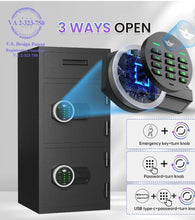 SOUTHEASTERN F3014EE Double Door Money Drop Depository Safe with Quick Access Electronic Lock & Back up Key - Southeastern Safes