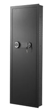 Wall - Mounted Safe with code & backup key,Cold - Rolled Steel Construction, LED Lighting, Adjustable Shelves & Key Holders for Valuables, Black - Southeastern Safes