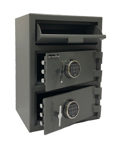 Southeastern F2820EE Double Door Drop Depository Office Safe For Business electronic lock & backup key